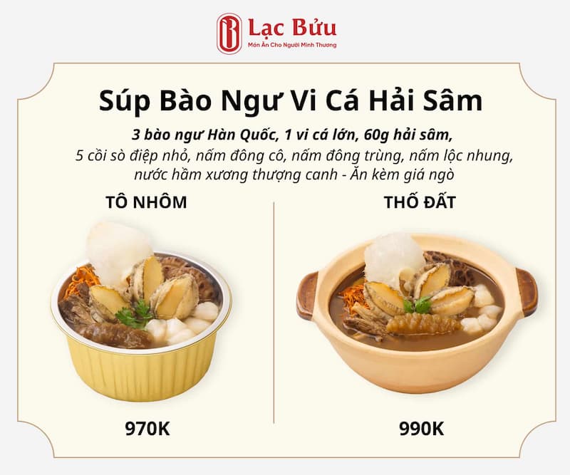 Súp bào ngư vi cá hải sâm