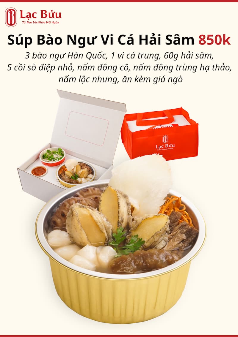 Súp bào ngư vi cá hải sâm