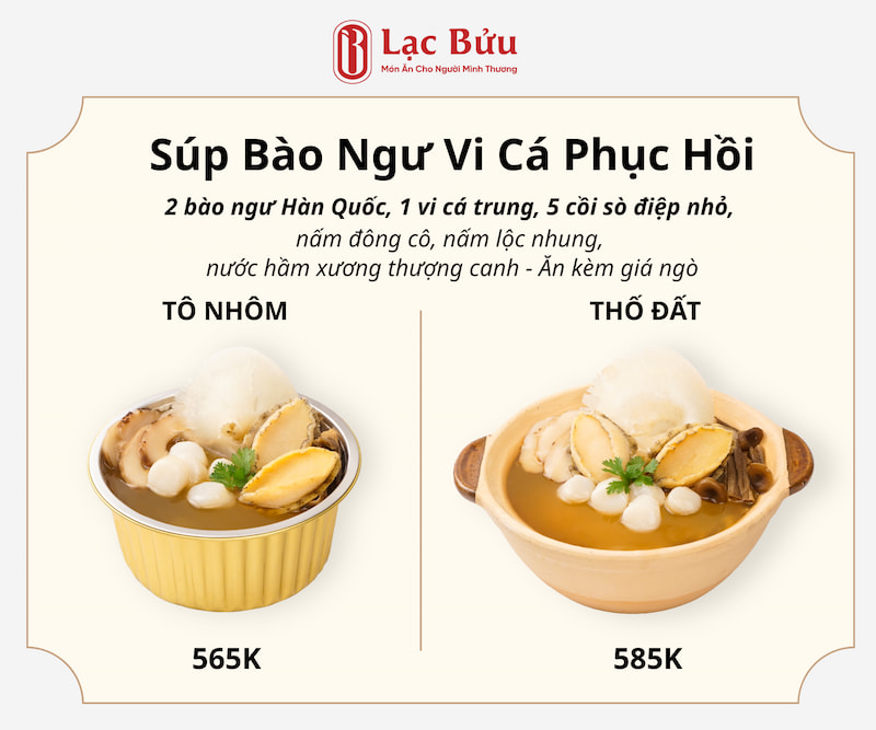 Súp bào ngư vi cá phục hồi