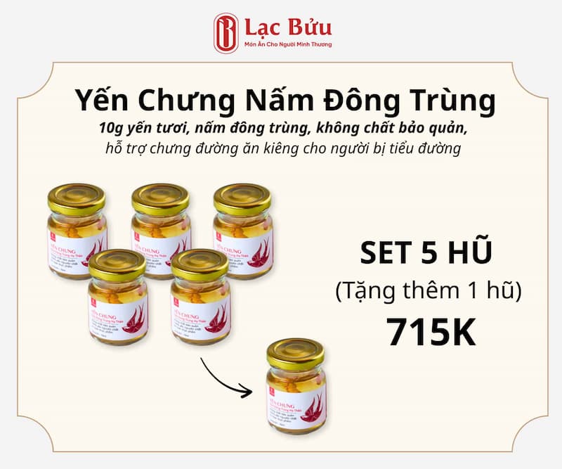 Yến Chưng Nấm Đông Trùng Hạ Thảo