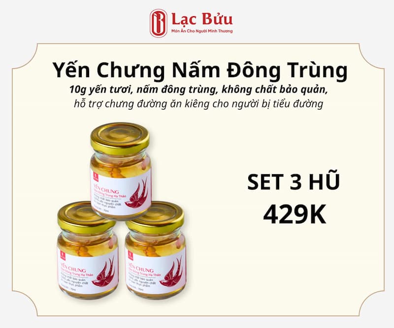 Yến Chưng Nấm Đông Trùng Hạ Thảo