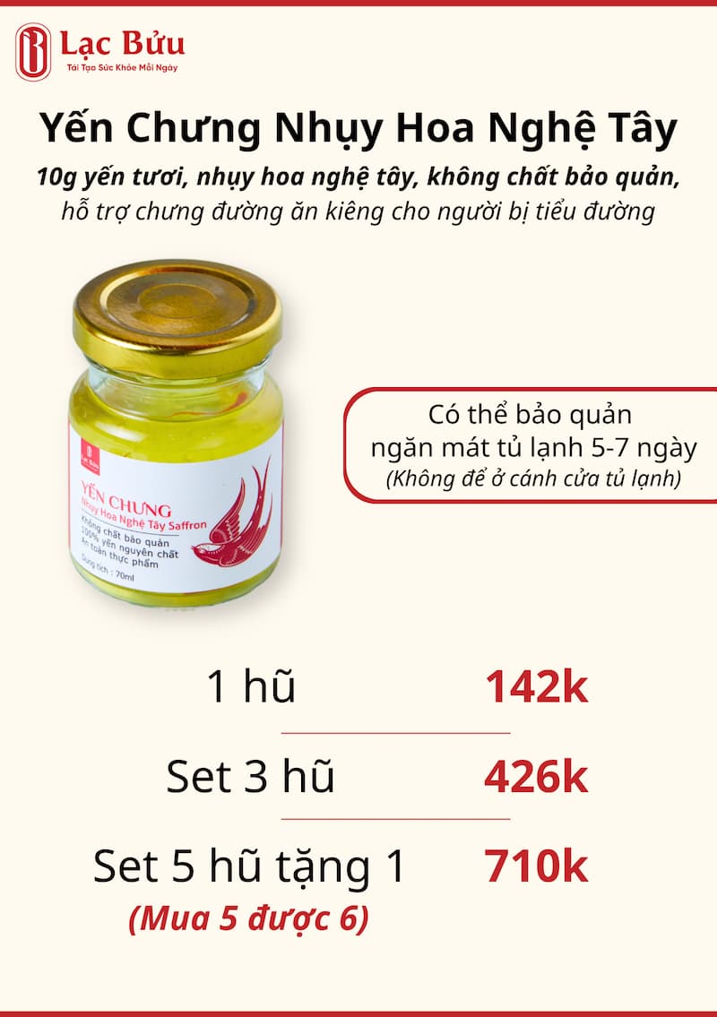 Yến Chưng Nhụy Hoa Nghệ Tây