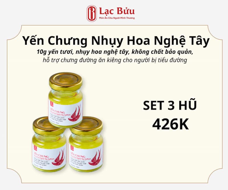 Yến Chưng Nhụy Hoa Nghệ Tây