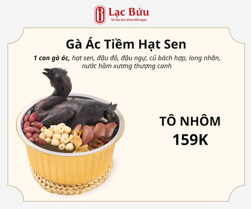 Gà Ác Tiềm Hạt Sen